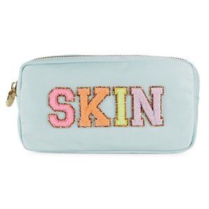 NWT Stoney Clover Lane Embroidered Blue "Skin" Pouch